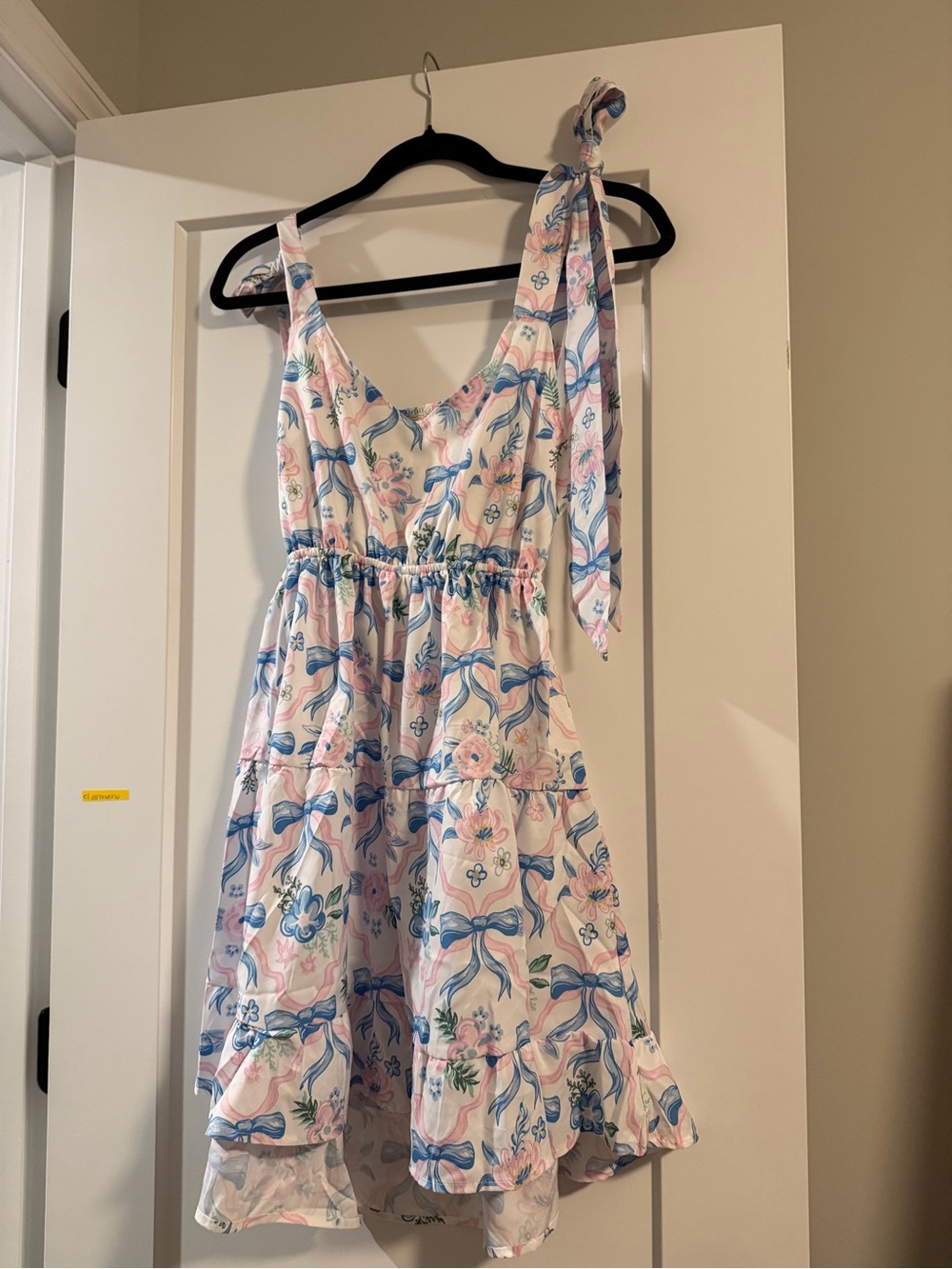 Simply Southern Pink and Blue Floral Tie-Shoulder Sundress